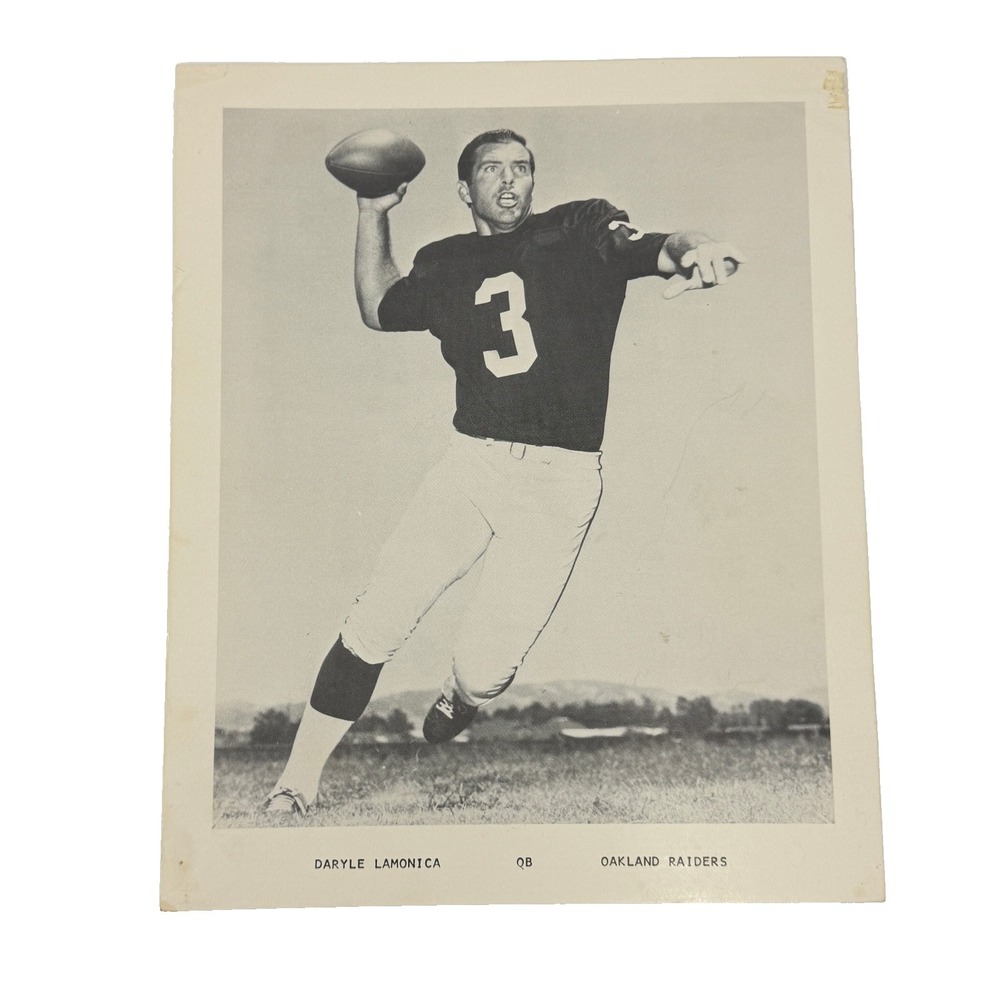 Vintage Daryle Lamonica Photo Oakland Raiders Team Issue 1960s 8x10